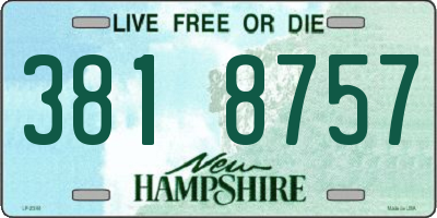 NH license plate 3818757