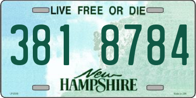 NH license plate 3818784