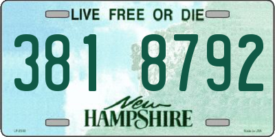 NH license plate 3818792