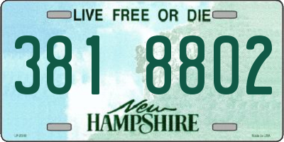 NH license plate 3818802