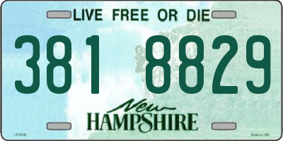 NH license plate 3818829