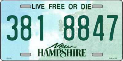 NH license plate 3818847