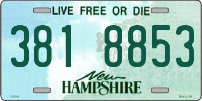 NH license plate 3818853