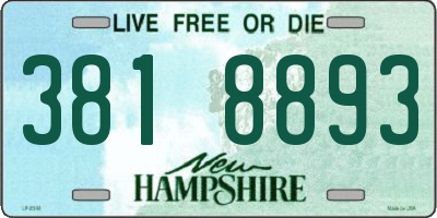 NH license plate 3818893