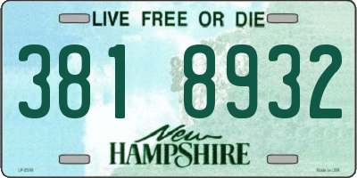 NH license plate 3818932