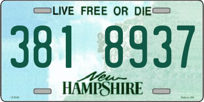 NH license plate 3818937