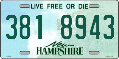 NH license plate 3818943