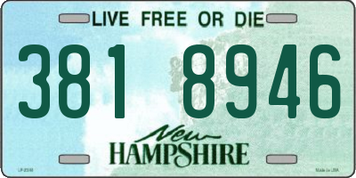 NH license plate 3818946