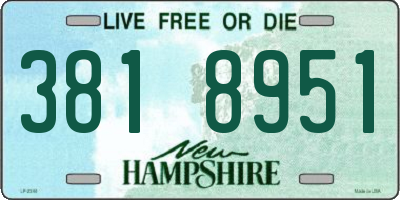 NH license plate 3818951