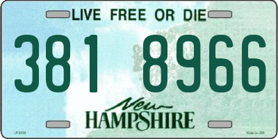 NH license plate 3818966