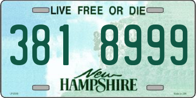 NH license plate 3818999