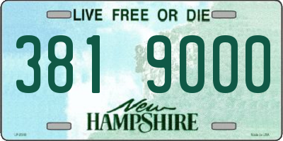 NH license plate 3819000