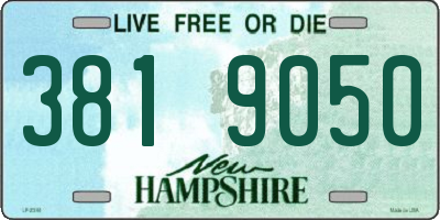 NH license plate 3819050