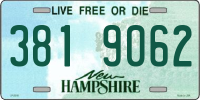 NH license plate 3819062