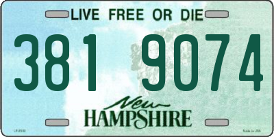 NH license plate 3819074