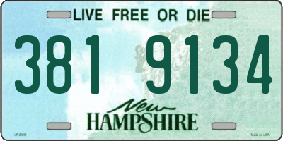 NH license plate 3819134