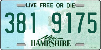 NH license plate 3819175