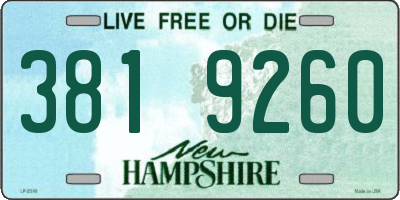 NH license plate 3819260