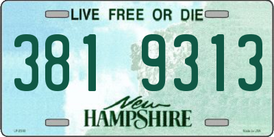 NH license plate 3819313