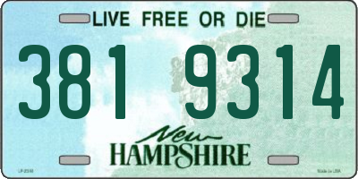 NH license plate 3819314