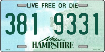 NH license plate 3819331