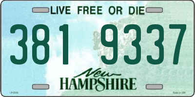 NH license plate 3819337