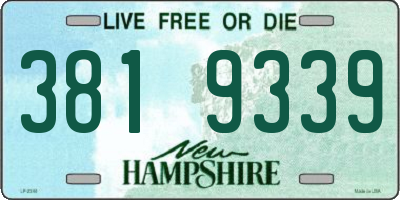 NH license plate 3819339