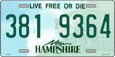 NH license plate 3819364