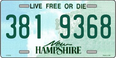 NH license plate 3819368