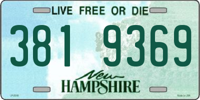 NH license plate 3819369