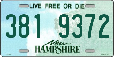 NH license plate 3819372