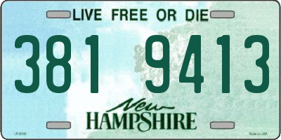 NH license plate 3819413