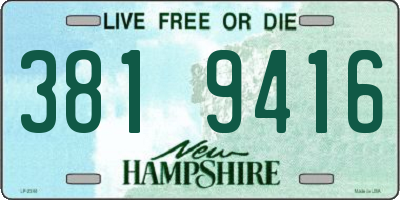 NH license plate 3819416