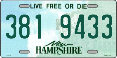 NH license plate 3819433