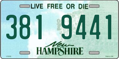 NH license plate 3819441