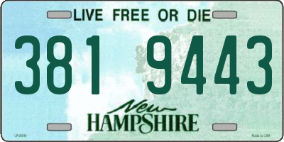 NH license plate 3819443