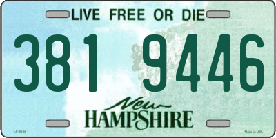 NH license plate 3819446