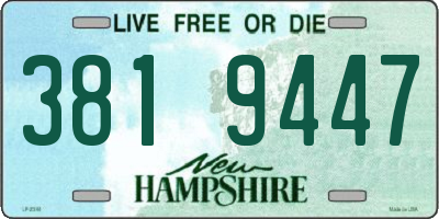 NH license plate 3819447