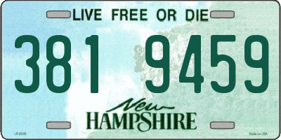 NH license plate 3819459