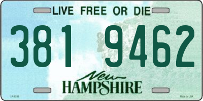 NH license plate 3819462