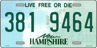 NH license plate 3819464