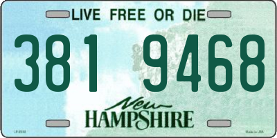 NH license plate 3819468