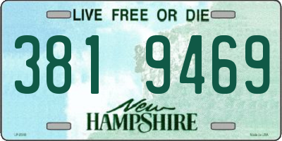 NH license plate 3819469