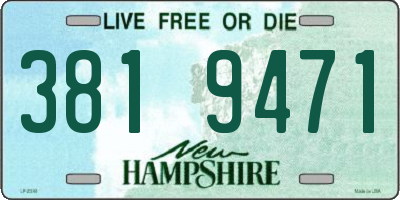 NH license plate 3819471