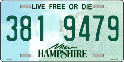 NH license plate 3819479