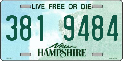 NH license plate 3819484