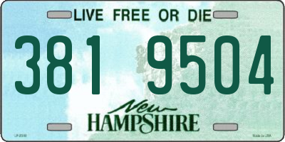 NH license plate 3819504