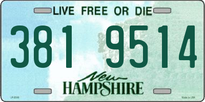 NH license plate 3819514