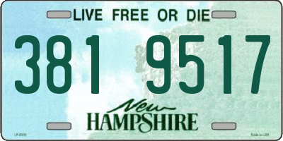 NH license plate 3819517