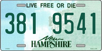 NH license plate 3819541